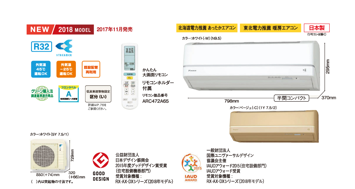 S63VTDXP-W S63VTDXV-W「スゴ暖」本体寸法 S63VTDXP-W S63VTDXV-W「スゴ暖」本体寸法