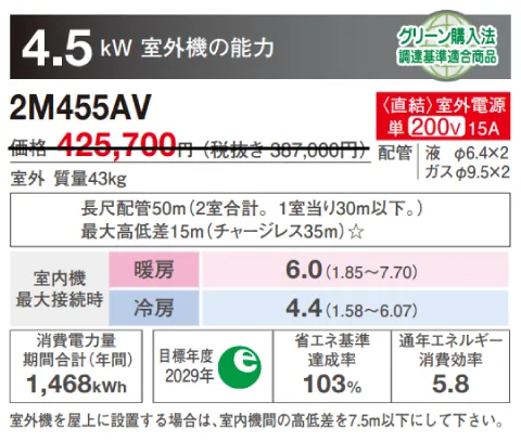 2M455AVシステムマルチ