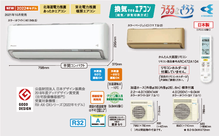 メーカー公式ショップ】 RXシリーズ S28ZTRXS-W DAIKIN ダイキン うるさらX 主に10畳