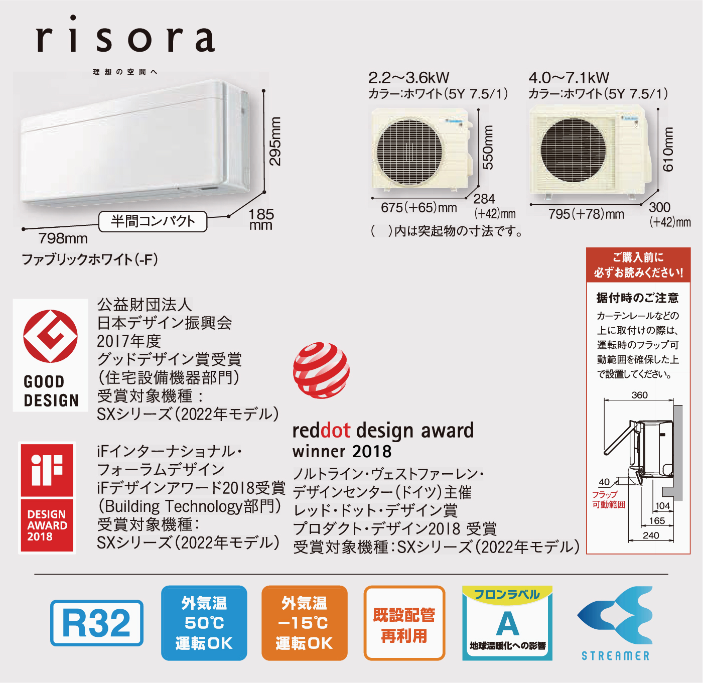 S25ZTSXS|ダイキンエアコン｢risora｣SXシリーズ2022年モデル|価格・機能