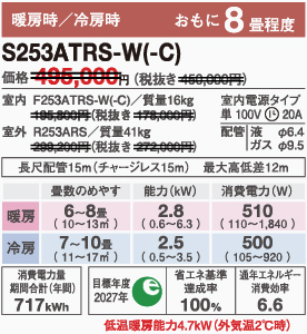 S253ATRS-Wスペック