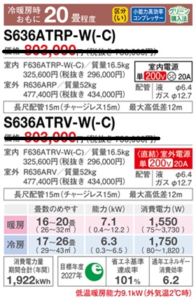 S636ATRP-Wスペック